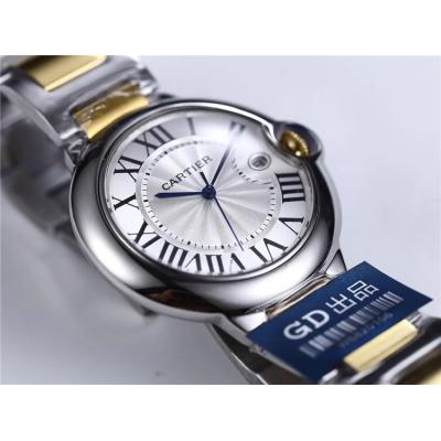 Replica Ballon Bleu Swiss Quartz Movement Mens Watch White Dial Oyster Bracelet SS E100