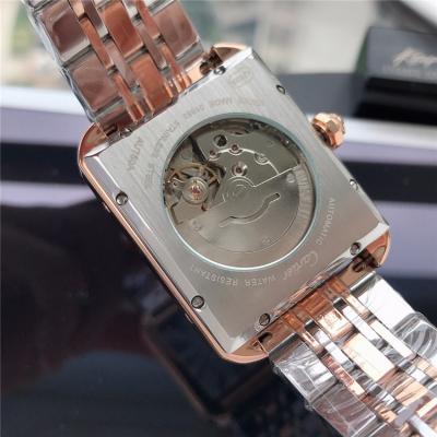 Replica Tank A21j Automatic Movement  Mens Watch White Dial Two Tone Rose Gold E102