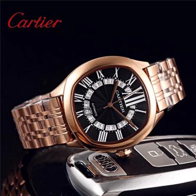 Replica Drive  A21j Automatic Movement Mens Watch Black Dial Jubilee Bracelet Rose Gold B E105