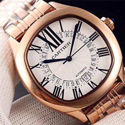 Replica Drive  A21j Automatic Movement Mens Watch Black Dial Jubilee Bracelet Rose Gold B E105