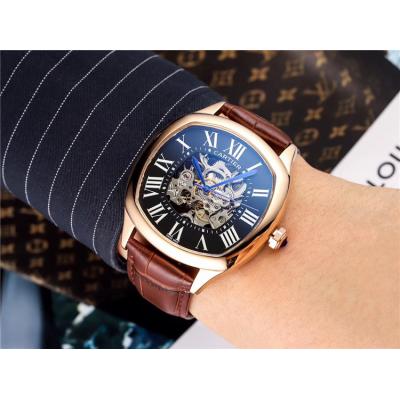 Replica Drive A21j Automatic Movement Mens Watch Skeleton Dial Two Tone Rose Gold E109