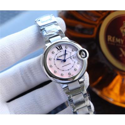 Replica Ballon Bleu NH05 Automatic Movement Womens Watch Pink Dial Stainless Steel E112