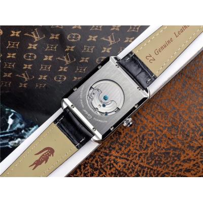 Replica Tank A21j Automatic Movement Mens Watch White Dial Leather Strap A E117