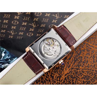 Replica Tank A21j Automatic Movement Mens Watch White Dial Leather Strap B E119