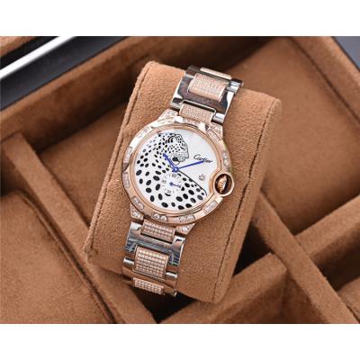 Replica Panthère Swiss Quartz Movement Womens Watch Cheetah Dial Stainless Steel C E124