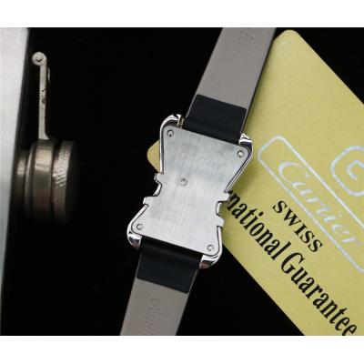 Replica High Jewelry Swiss Quartz Movement Womens Watch White Dial Leather Strap B E125