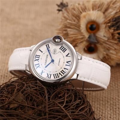 Replica Ballon Bleu A21j Automatic Movement Mens Watch White Dial Leather Strap E128