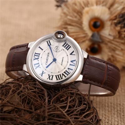 Replica Ballon Bleu A21j Automatic Movement Mens Watch White Dial Leather Strap E128