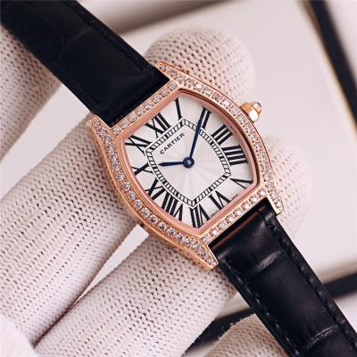 Replica Tortue Swiss Quartz Movement Womens Watch White Dial Leather Strap E188