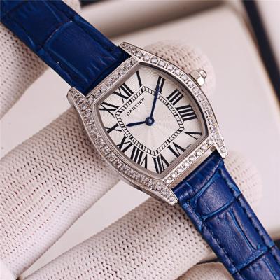 Replica Tortue Swiss Quartz Movement Womens Watch White Dial Leather Strap E188