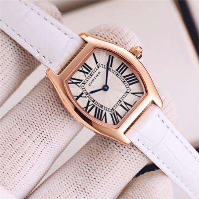 Replica Tortue Swiss Quartz Movement Womens Watch White Dial Leather Strap E188