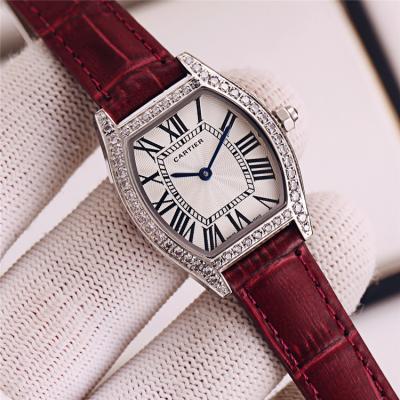 Replica Tortue Swiss Quartz Movement Womens Watch White Dial Leather Strap E188