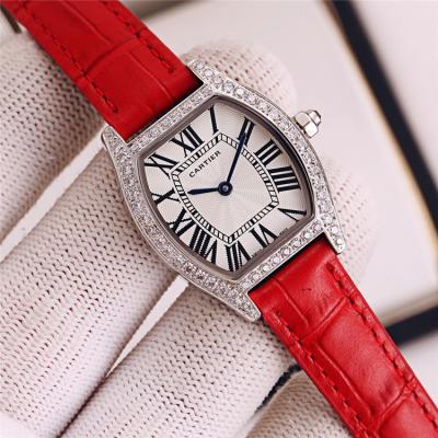 Replica Tortue Swiss Quartz Movement Womens Watch White Dial Leather Strap E188