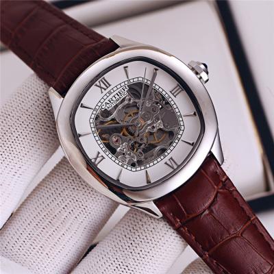 Replica Drive A21j Automatic Movement Mens Watch Skeleton Dial Leather Strap B E192