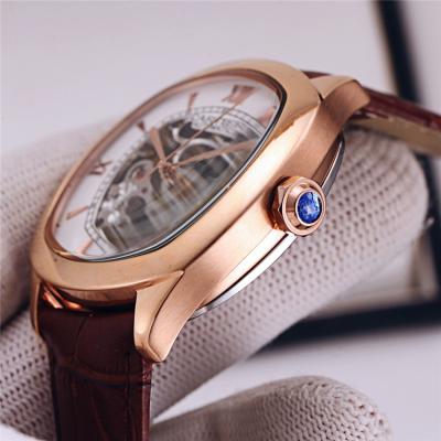 Replica Drive A21j Automatic Movement Mens Watch Skeleton Dial Leather Strap B E192