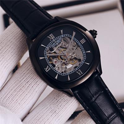 Replica Drive A21j Automatic Movement Mens Watch Skeleton Dial Leather Strap B E192