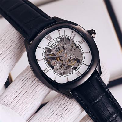 Replica Drive A21j Automatic Movement Mens Watch Skeleton Dial Leather Strap B E192