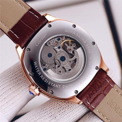 Replica Drive A21j Automatic Movement Mens Watch Skeleton Dial Leather Strap B E192