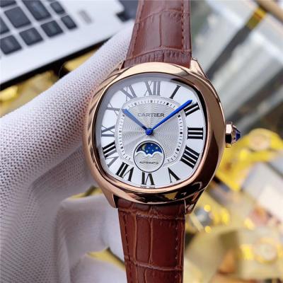 Replica Drive A21j Automatic Movement Mens Watch White Dial Leather Strap A E196