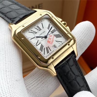 Replica Panthère Swiss Quartz Movement Womens Watch Black Dial Leather Strap C E198