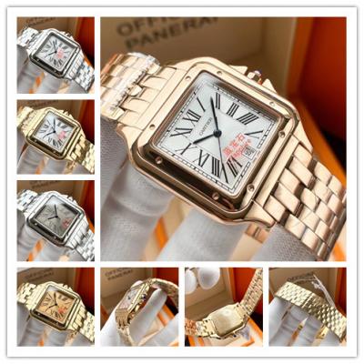 Replica Panthère Swiss Quartz Movement Womens Watch White Dial Jubilee Bracelet Rose Gold D E198