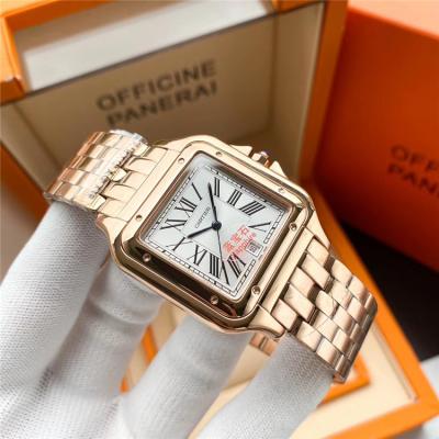 Replica Panthère Swiss Quartz Movement Womens Watch White Dial Jubilee Bracelet Rose Gold D E198