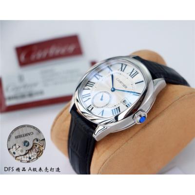 Replica Drive A21j Automatic Movement Mens Watch White Dial Leather Strap E200