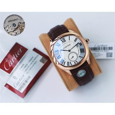 Replica Drive A21j Automatic Movement Mens Watch White Dial Leather Strap E200