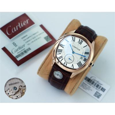 Replica Drive A21j Automatic Movement Mens Watch White Dial Leather Strap E200