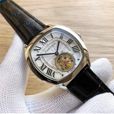 Replica Drive A21j Automatic Movement Mens Watch White Dial Leather Strap E202