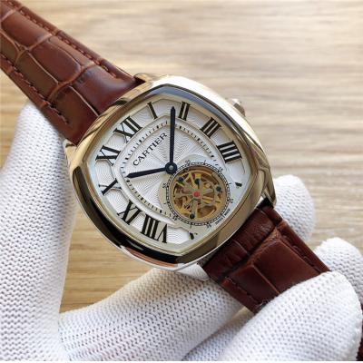 Replica Drive A21j Automatic Movement Mens Watch White Dial Leather Strap E202