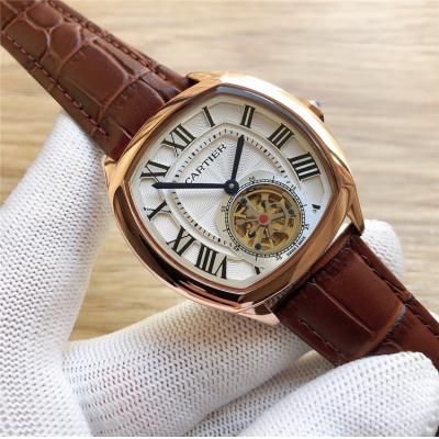 Replica Drive A21j Automatic Movement Mens Watch White Dial Leather Strap E202