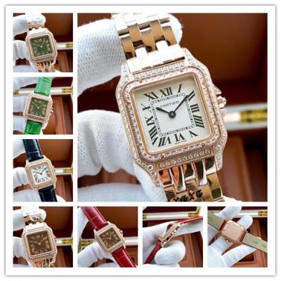 Replica Panthère Swiss Quartz Movement Womens Watch White Dial Rose Gold E246