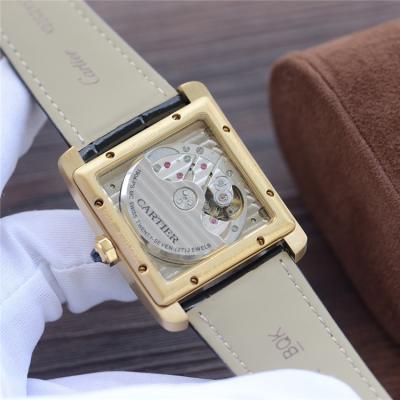 Replica Tank A21j Automatic Movement Mens Watch White Dial Leather Strap A E248