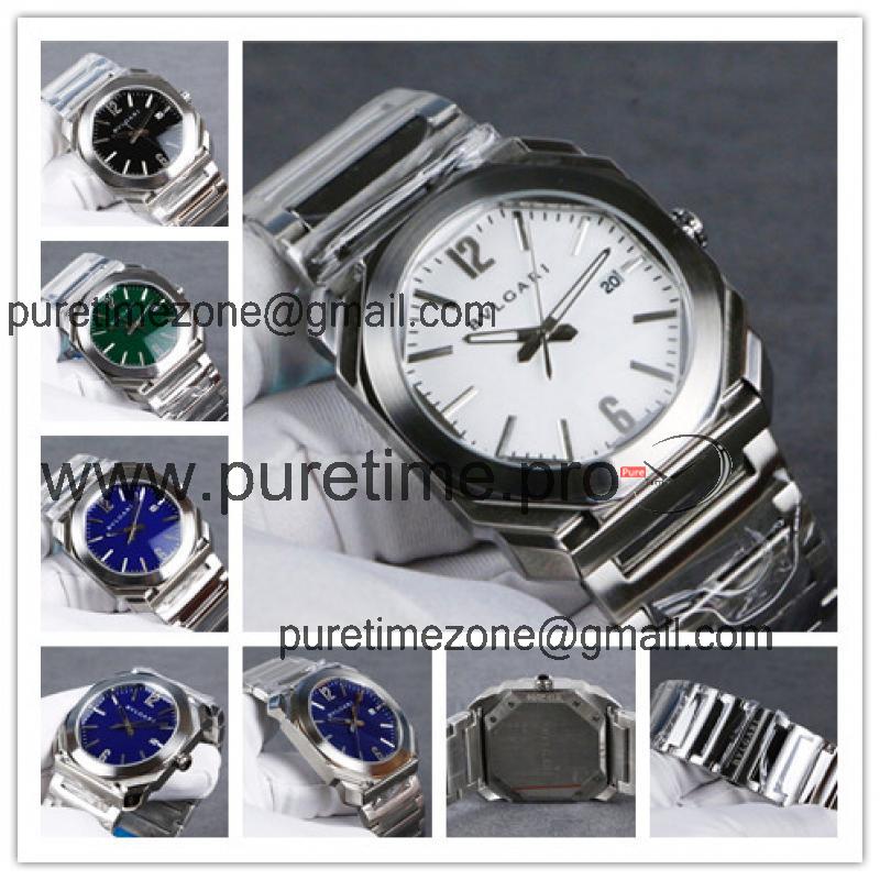 Replica Octo Japan Quartz Movement Mens Watch White Dial Stainless Steel​ A E26