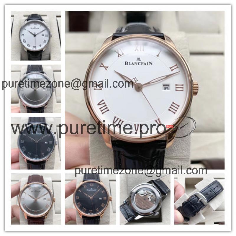 Replica Villeret Japan Miyota 8215 Automatic Movement Mens Watch White Dial Leather Strap A E03