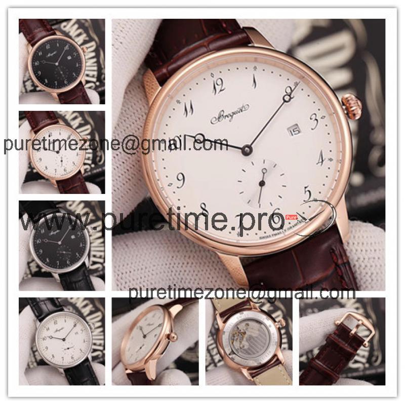 Replica Classique A21J Automatic Movement Mens Watch White Dial Leather Strap A E01