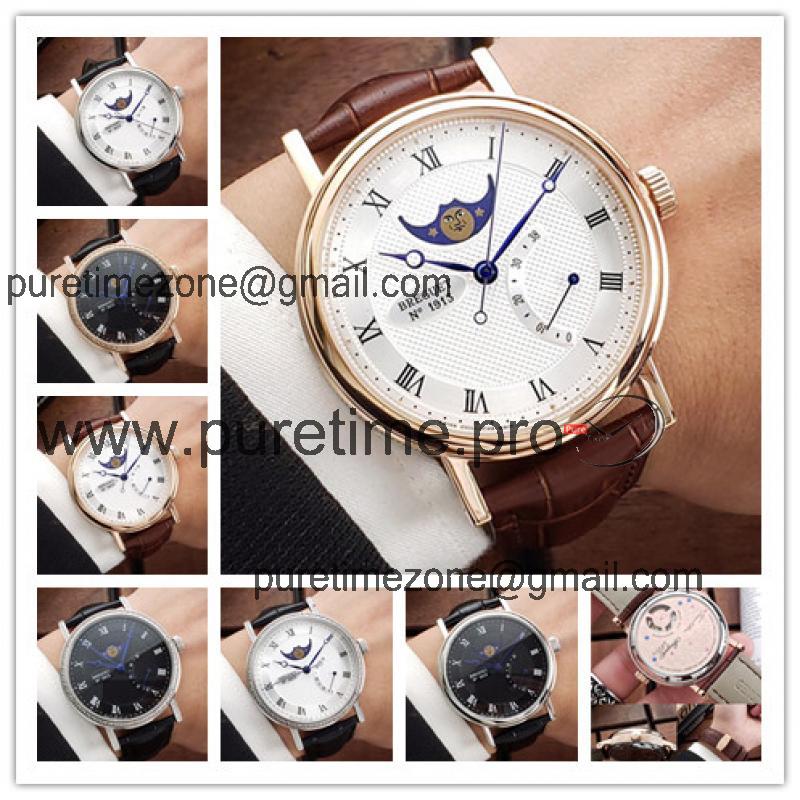 Replica Classique A21J Automatic Movement Mens Watch White Dial Leather Strap A E02