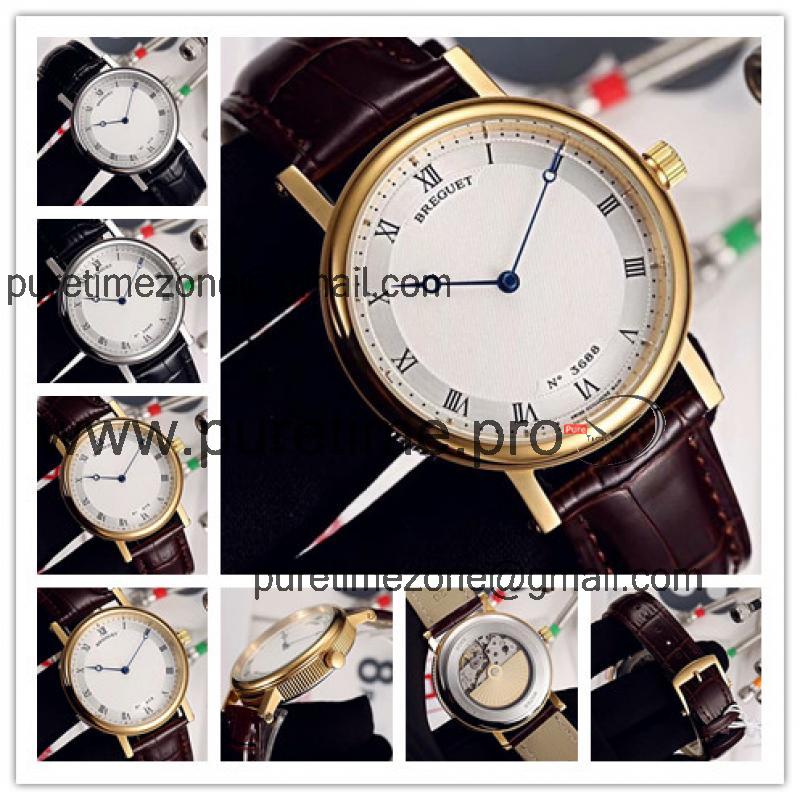 Replica Classique Japan Miyota 8215 Automatic Movement Mens Watch White Dial Leather Strap A E10