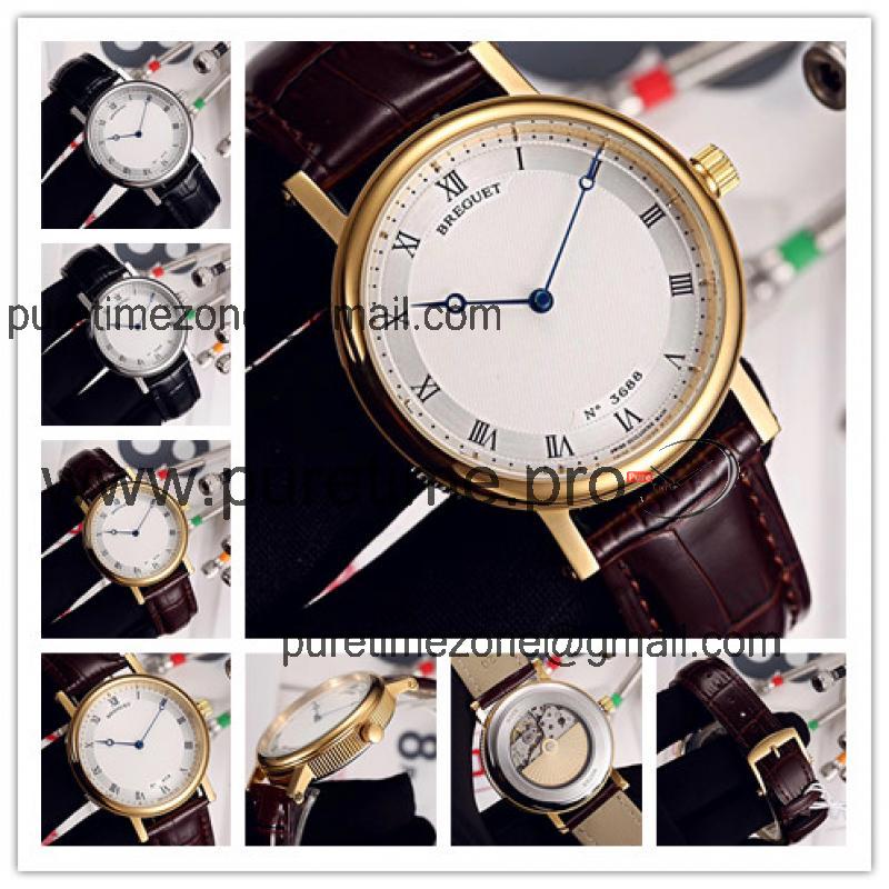 Replica Classique Japan Miyota 8215 Automatic Movement Mens Watch White Dial Leather Strap E11