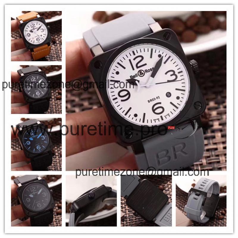 Replica Instruments A21J Automatic Movement Mens Watch White Dial Rubber Strap F03