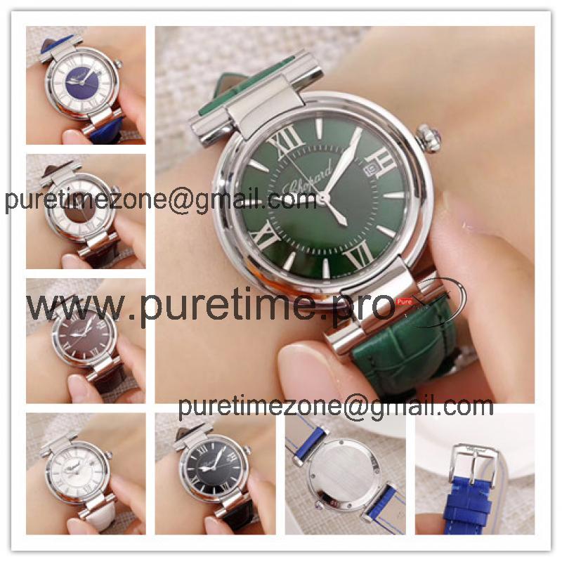 Replica Imperiale Swiss Quartz Movement Womens Watch Green Dial Leather Strap A C01