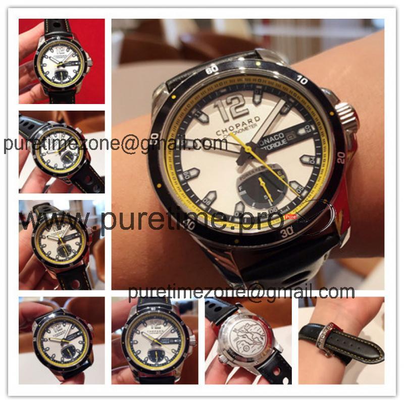 Replica Classic Racing A21j Automatic Movement Mens Watch White Dial Leather Strap C04