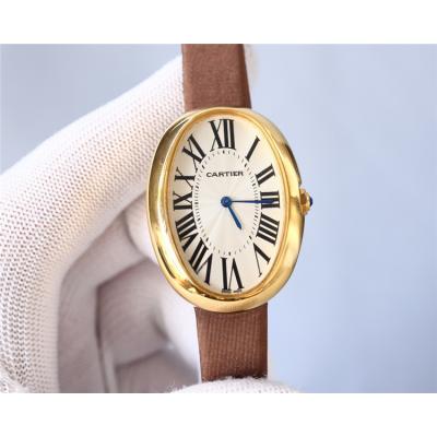 Replica Baignoire A21j Automatic Movement Womens Watch White Dial Leather Strap E266