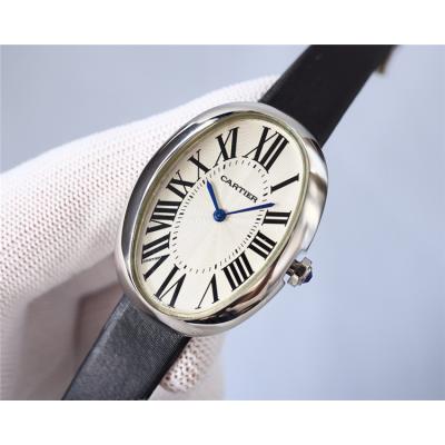 Replica Baignoire A21j Automatic Movement Womens Watch White Dial Leather Strap E266