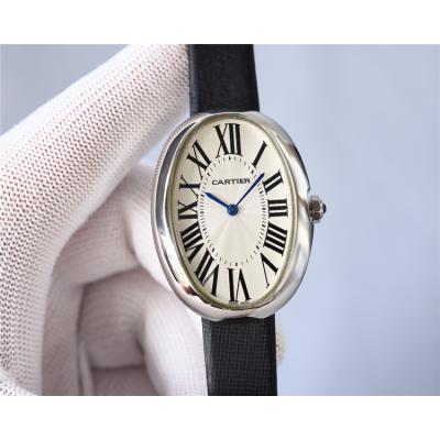 Replica Baignoire A21j Automatic Movement Womens Watch White Dial Leather Strap E266