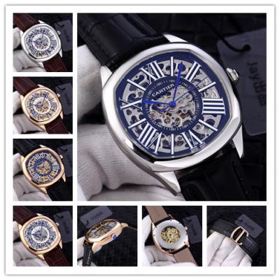 Replica Drive A21j Automatic Movement Mens Watch Skeleton Dial Leather Strap A G07