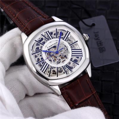 Replica Drive A21j Automatic Movement Mens Watch Skeleton Dial Leather Strap A G07