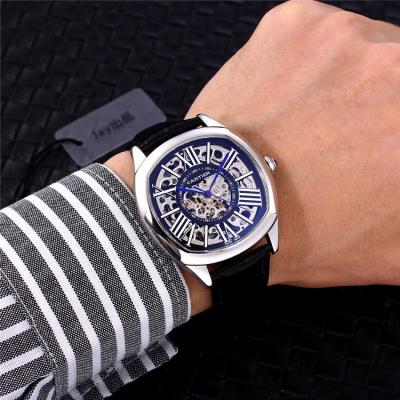 Replica Drive A21j Automatic Movement Mens Watch Skeleton Dial Leather Strap A G07