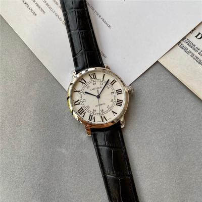 Replica Rotonde A2813 Automatic Movement Mens Watch White Dial Leather Strap G10